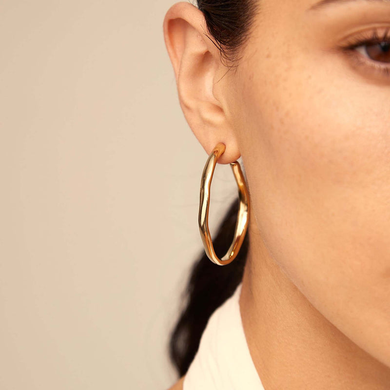 Gold Vermeil Open Hoop Earrings