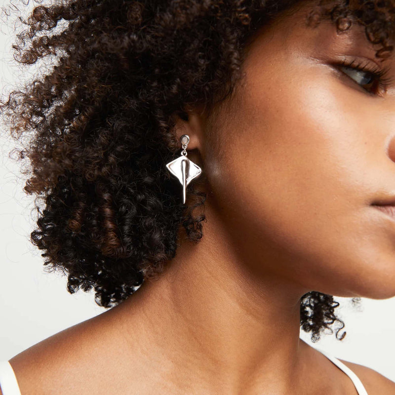 Manta Ray Drop Earrings