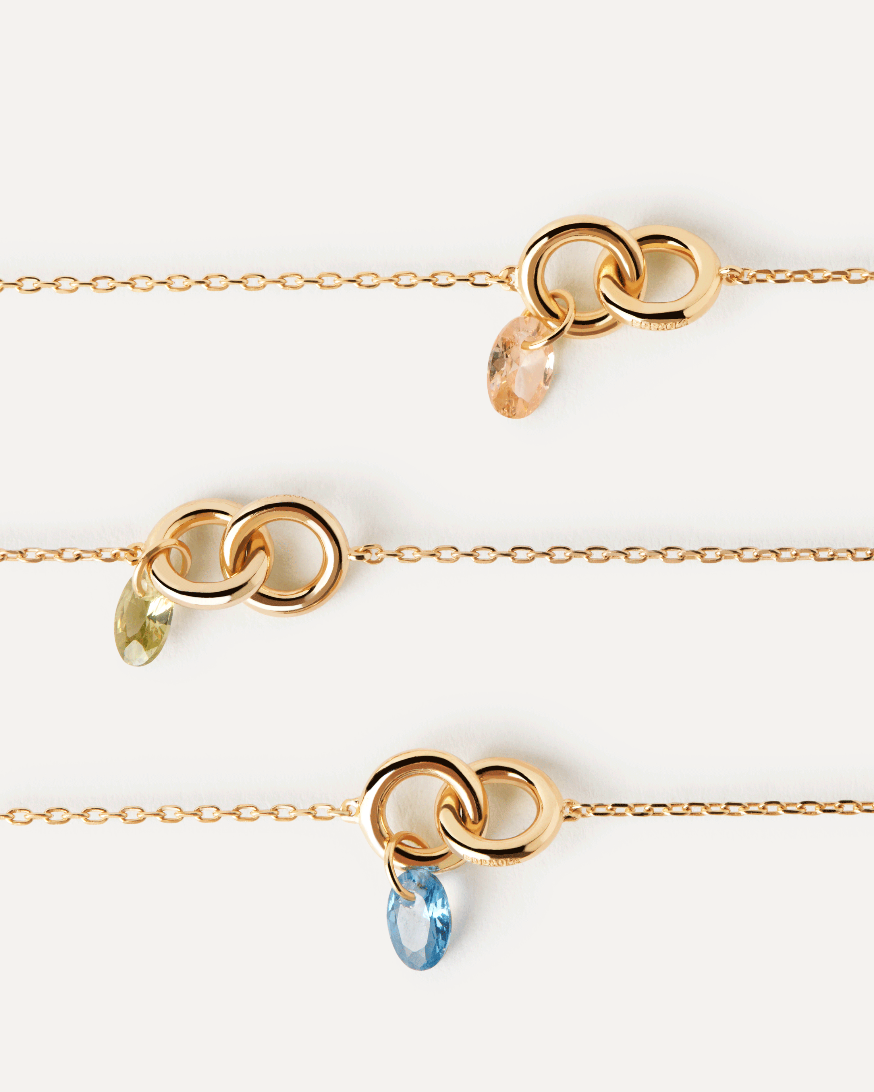 18ct Yellow Gold Vermeil Blue Lily Bracelet