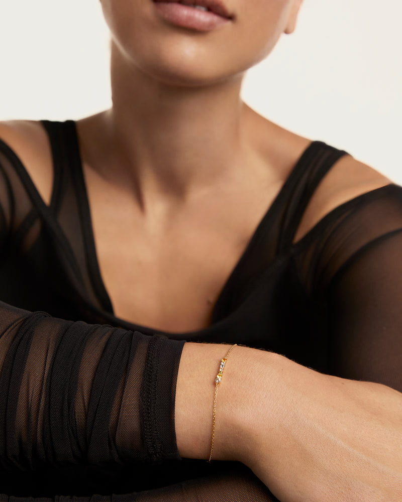 18ct Yellow Gold Vermeil Rainbow Bracelet