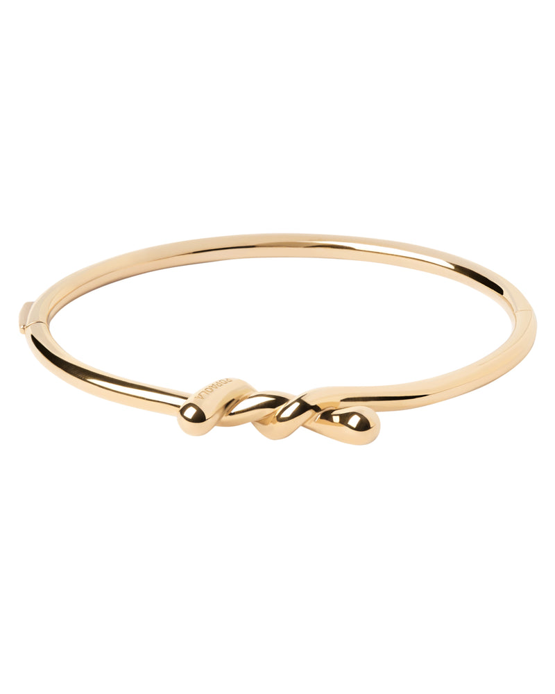 18ct Yellow Gold Vermeil Twist bangle