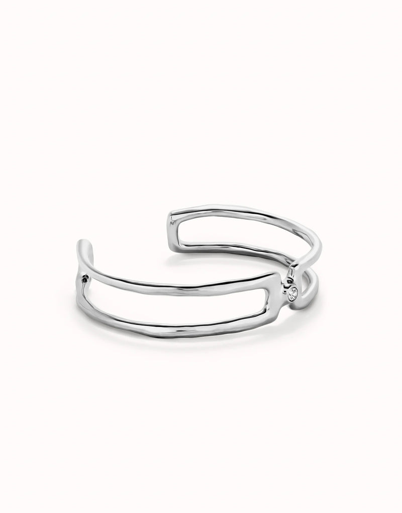 Double White Topaz Bangle