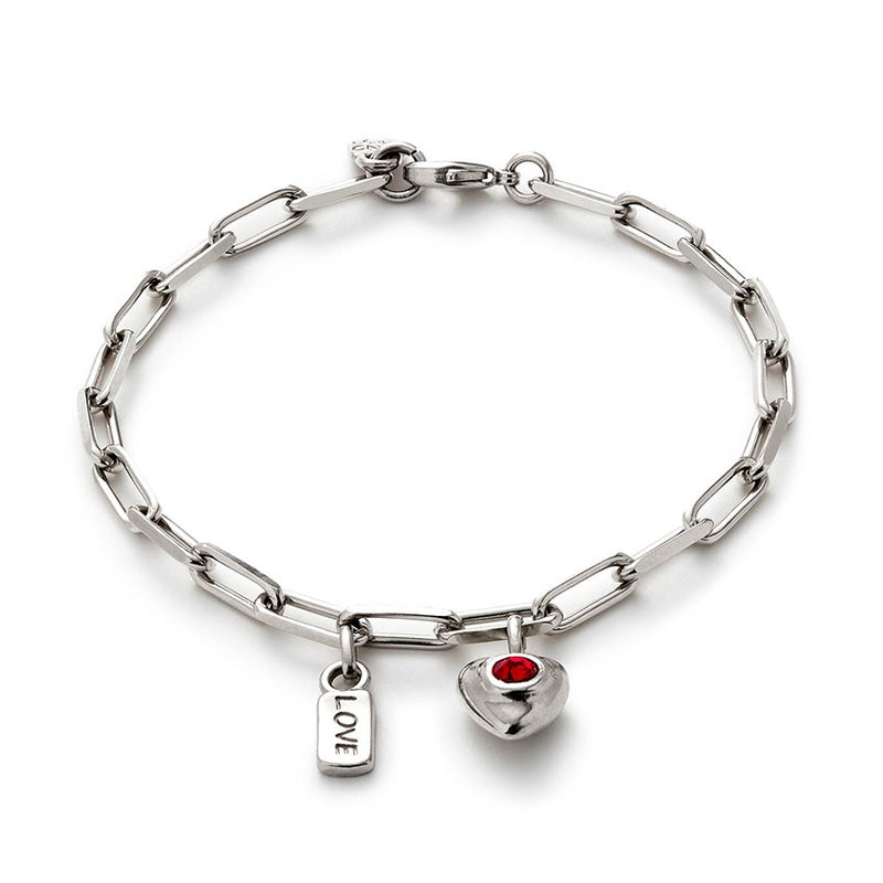 Ser Unico Exc Red Heart Bracelet