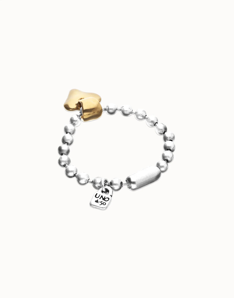 'Palpito' Mixed Metal Beaded Heart Bracelet