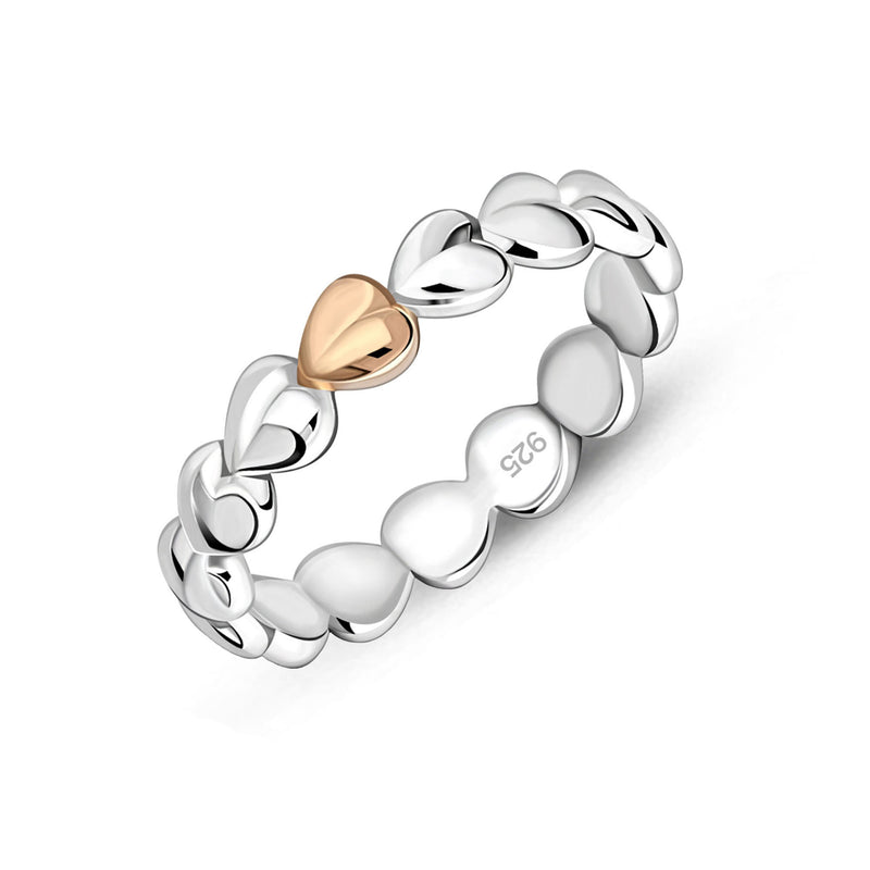 Sterling Silver Multi Heart Ring