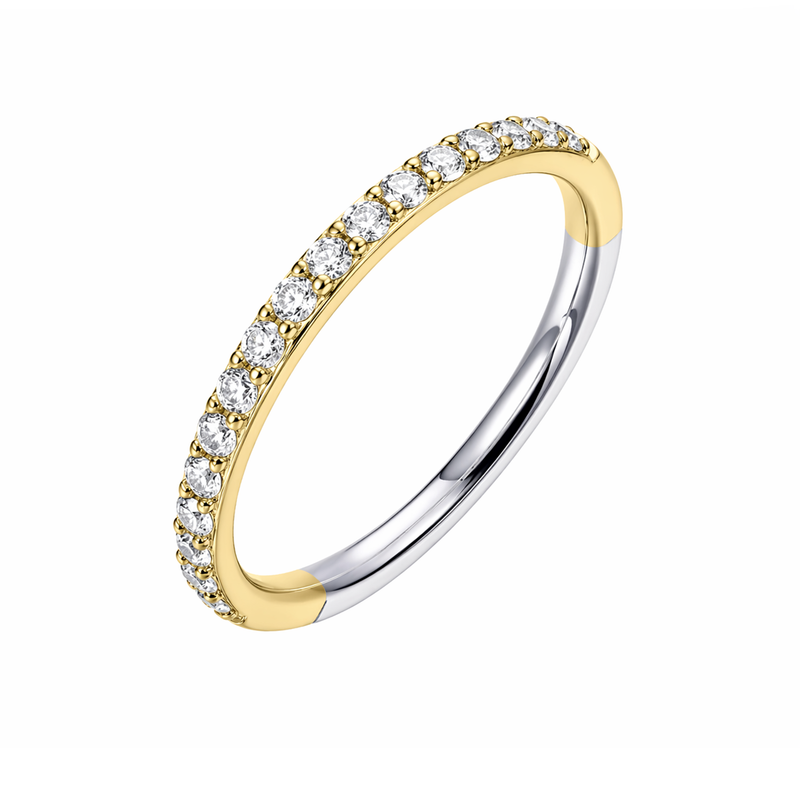 Gold Vermeil CZ Mini-Claw Eternity Ring