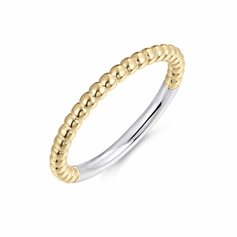 Gold Vermeil Beaded Stacking Ring