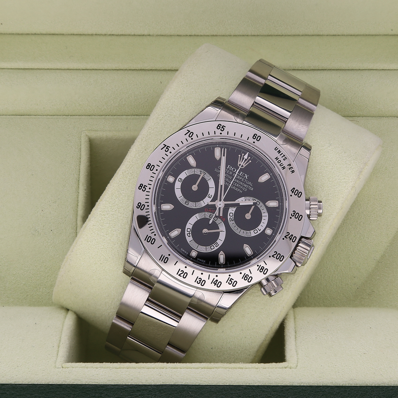 Unworn Rolex Daytona 116520 Black Dial Stainless Steel Watch – 2012, Fully Stickered, Full Set
