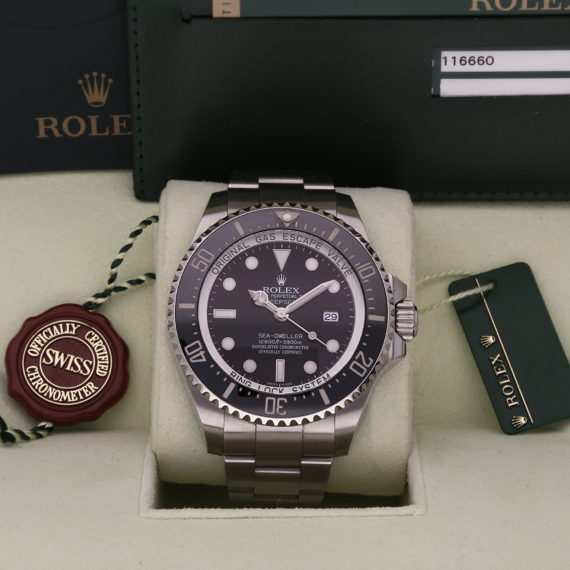 Unworn Rolex Deepsea 116660 Black Dial Stainless Steel Watch – 2010, 44mm, Full Set