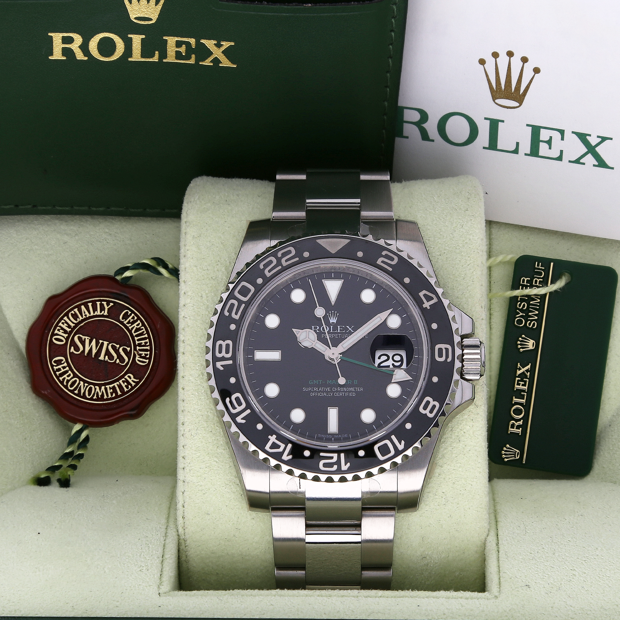 Unworn Rolex GMT-Master II 116710LN 40mm Black Dial Watch – 2007, Fully Stickered, Full Set
