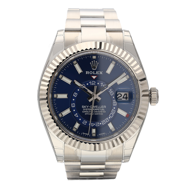 Unworn Rolex Sky-Dweller 326934 Blue Dial Stainless Steel Watch – 2018, Fully Stickered, Full Set