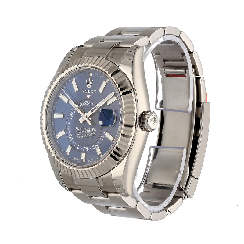 Unworn Rolex Sky-Dweller 326934 Blue Dial Stainless Steel Watch – 2018, Fully Stickered, Full Set