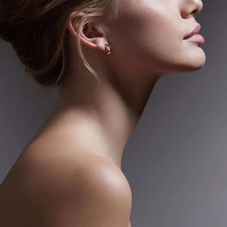 Yellow Gold Vermeil Cat Claw Hoop Earrings
