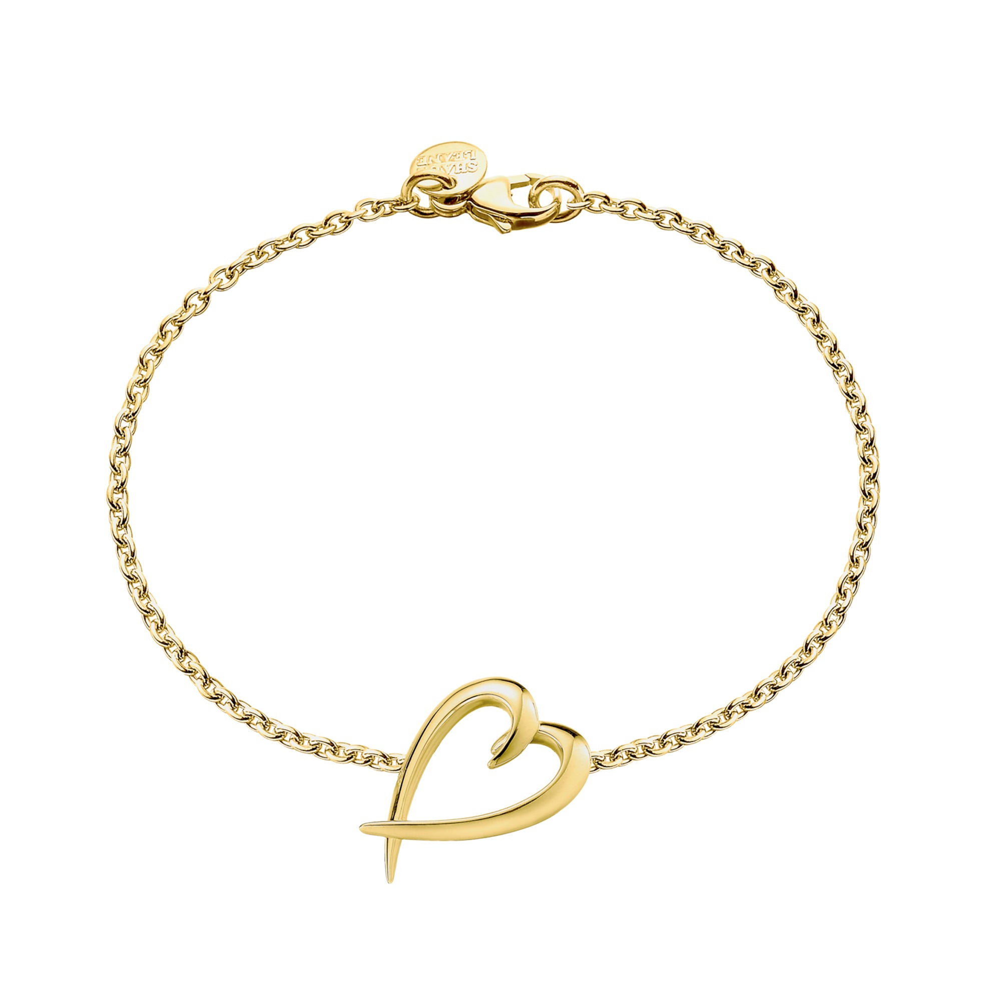 Yellow Gold Vermeil Hooked Heart Bracelet