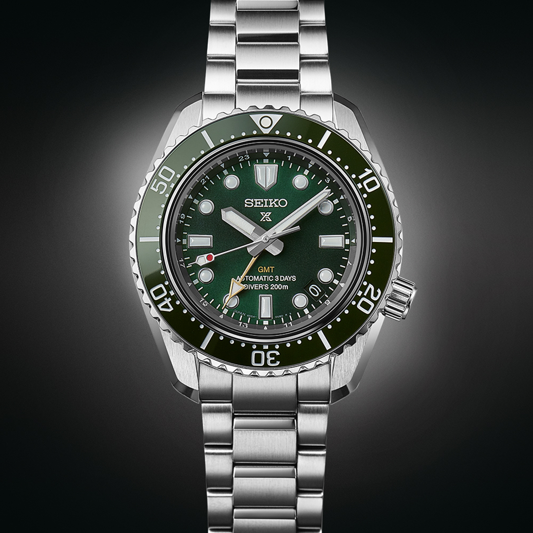 Seiko Prospex Diver’s GMT ‘Marine Green’ Automatic Men’s 42mm Watch SPB381J1