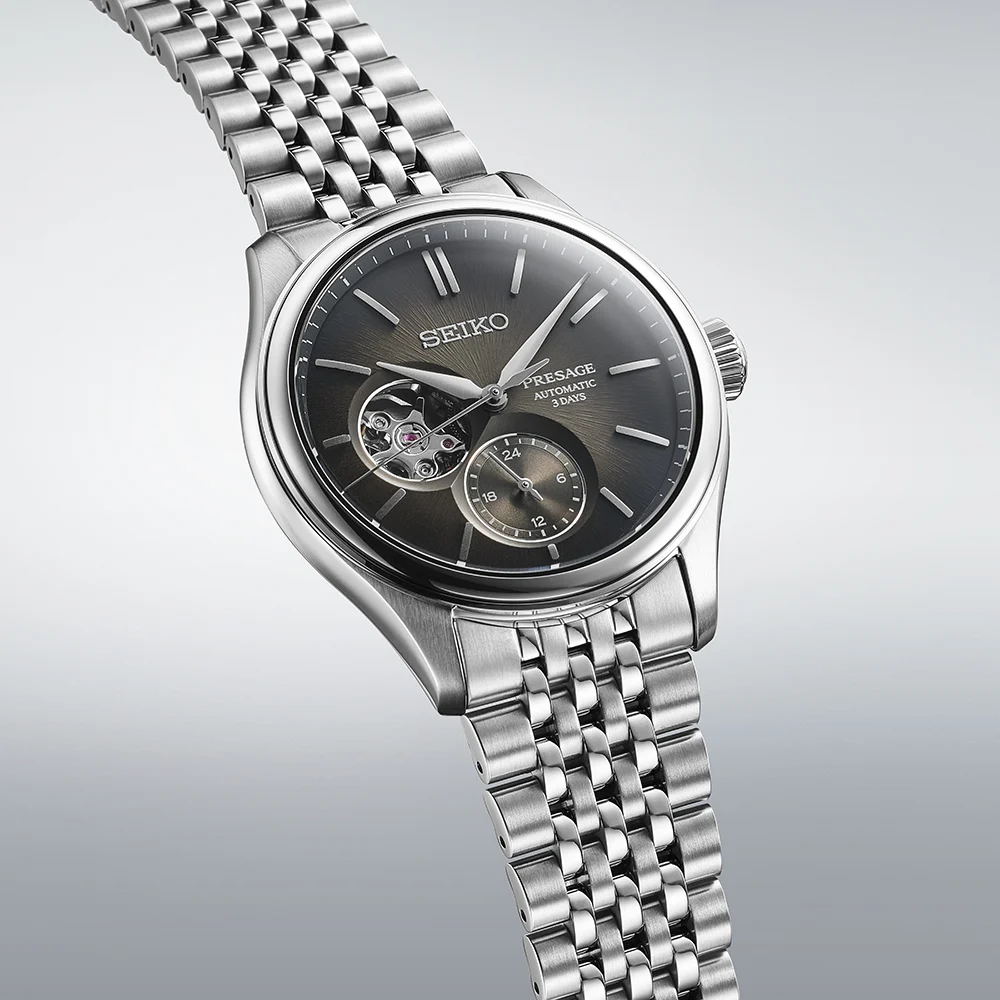 Seiko Presage Classic Series ‘Sumi-iro’ Open Heart Automatic 40mm Watch SPB471J1