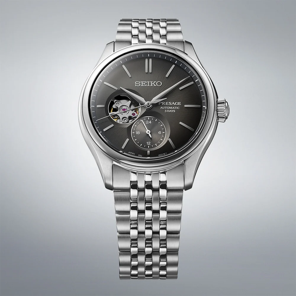 Seiko Presage Classic Series ‘Sumi-iro’ Open Heart Automatic 40mm Watch SPB471J1