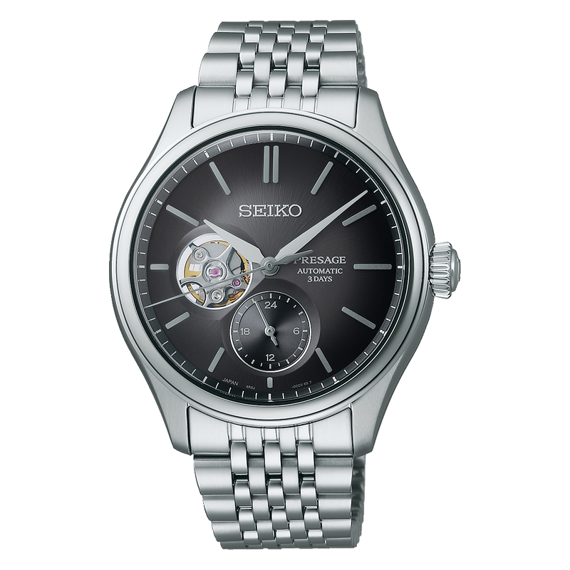 Seiko Presage Classic Series ‘Sumi-iro’ Open Heart Automatic 40mm Watch SPB471J1