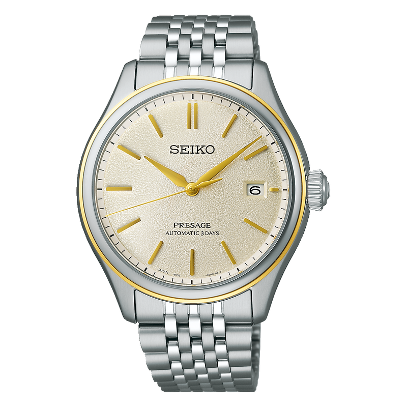 Seiko Presage Classic Series Delicate Cream Silk Automatic 40mm Watch SPB478J1
