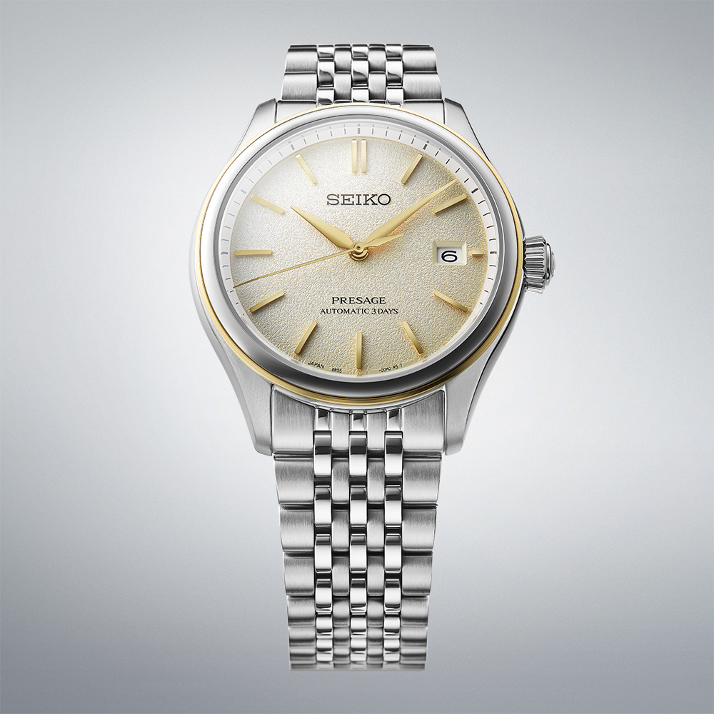 Seiko Presage Classic Series Delicate Cream Silk Automatic 40mm Watch SPB478J1