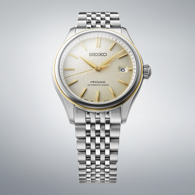 Seiko Presage Classic Series Delicate Cream Silk Automatic 40mm Watch SPB478J1