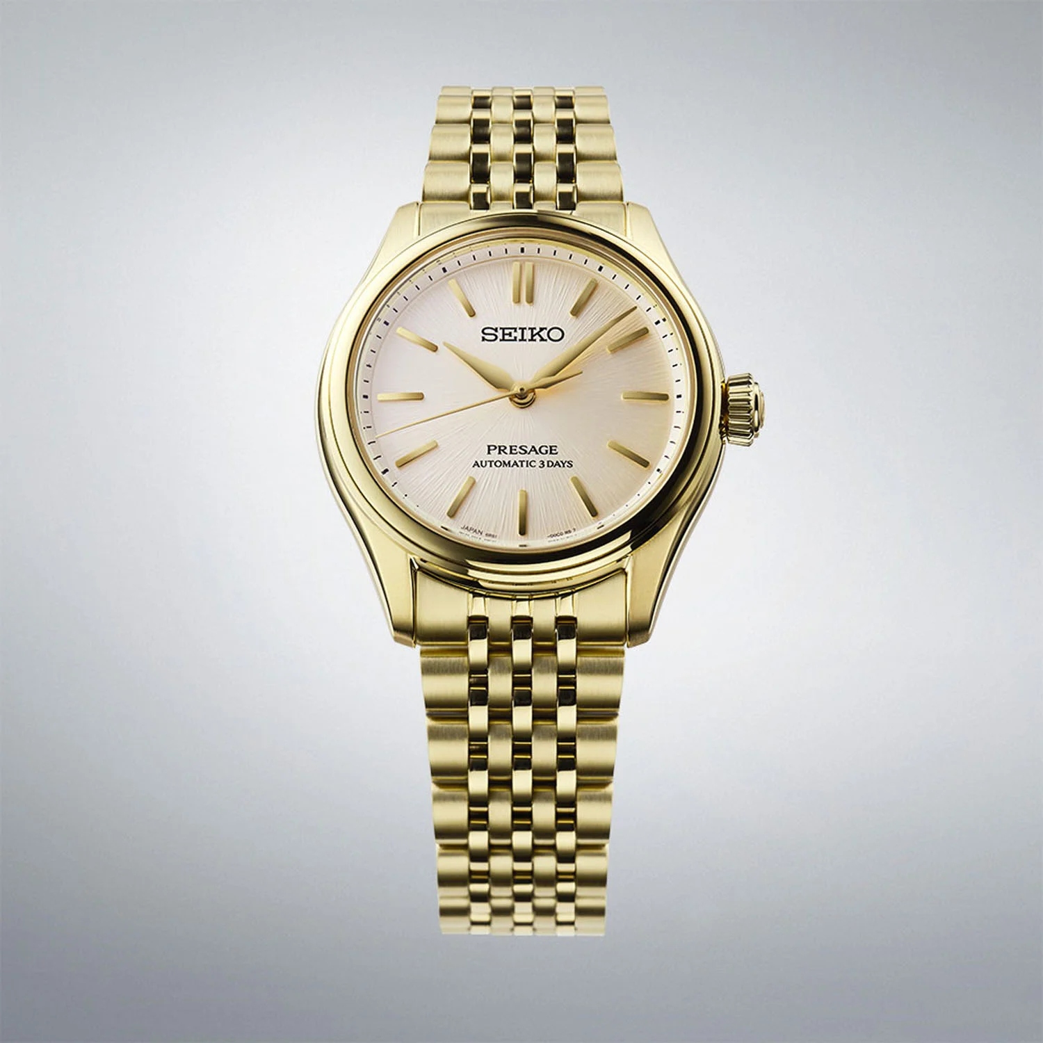 Seiko Presage Classic Series ‘Shiro-iro’ Gold Automatic 36mm Watch SPB524J1