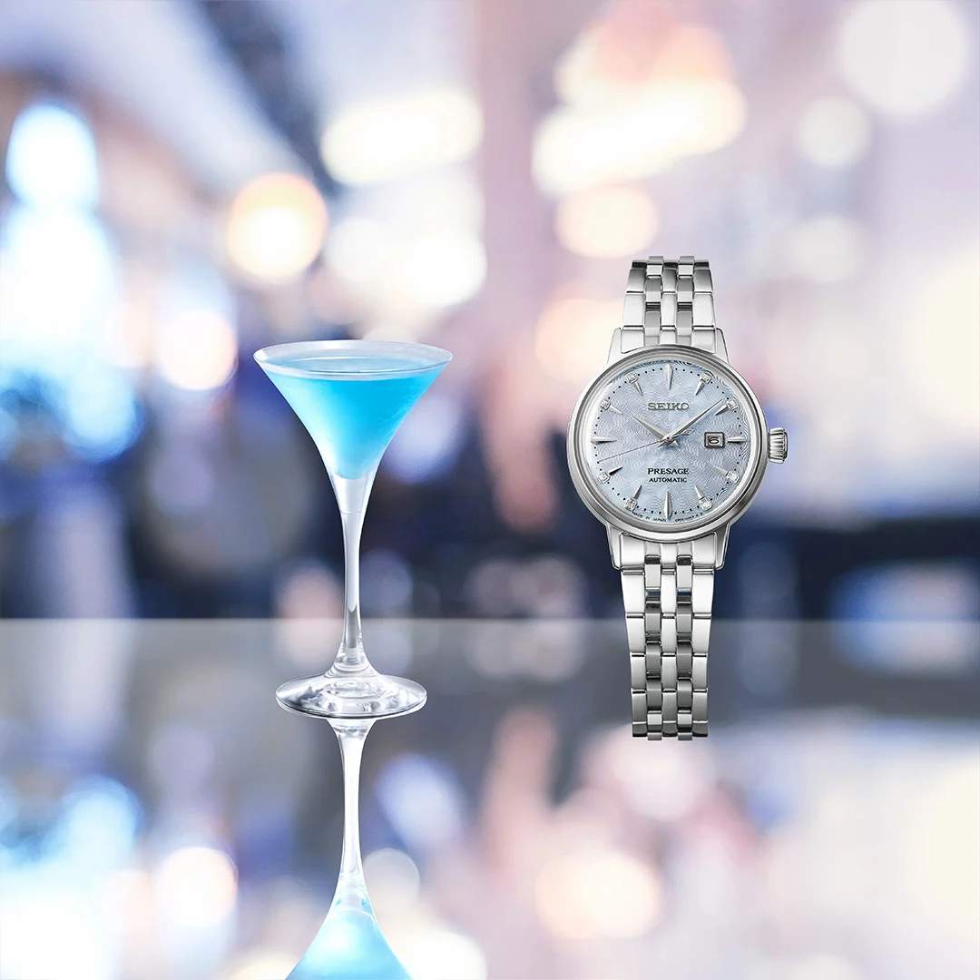 Seiko Presage Cocktail Time ‘Skydiving’ Diamond Ladies’ 30mm Twist Watch SRE007J1