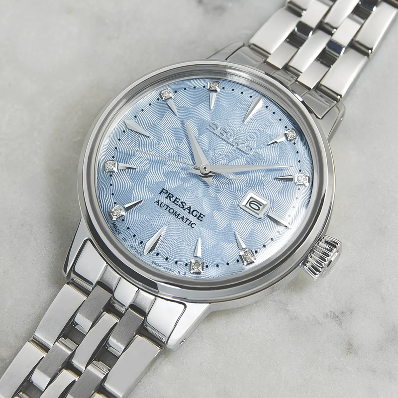 Seiko Presage Cocktail Time ‘Skydiving’ Diamond Ladies’ 30mm Twist Watch SRE007J1