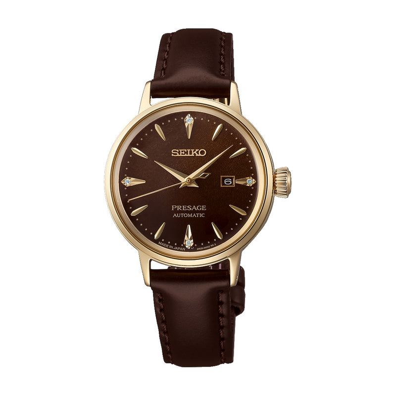 Presage Cocktail Time Jamaican Coffee Diamond-Set 30mm Watch