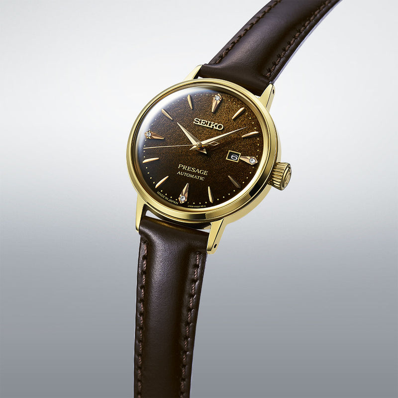 Presage Cocktail Time Jamaican Coffee Diamond-Set 30mm Watch