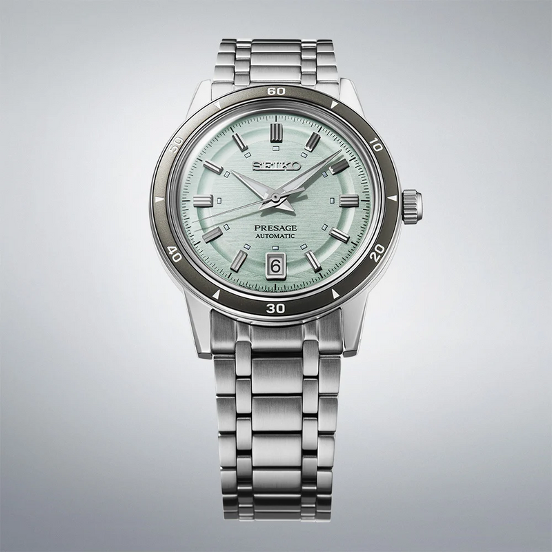 Seiko Presage Style 60s Ice Green Automatic Men’s 39.5mm Watch SRPL71J1