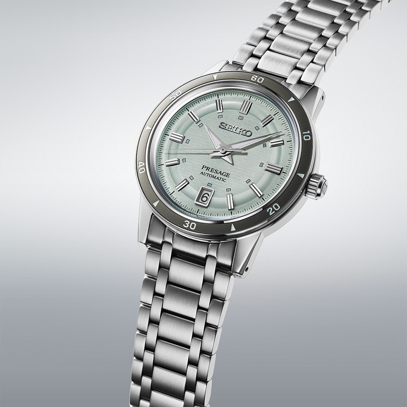 Seiko Presage Style 60s Ice Green Automatic Men’s 39.5mm Watch SRPL71J1