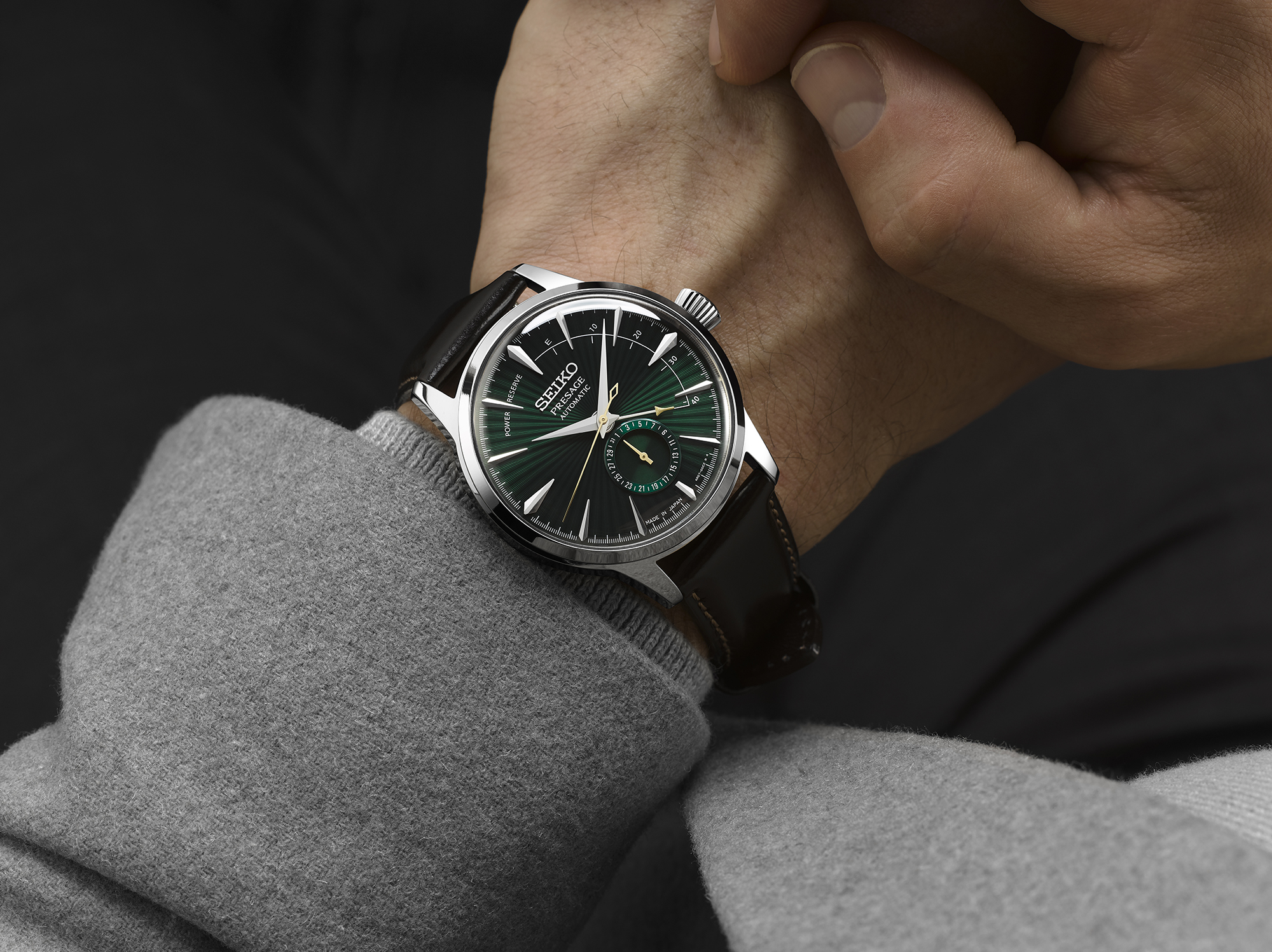 Seiko Presage Cocktail Time ‘Midnight Mockingbird’ Automatic Men’s 40.5mm Strap Watch SSA459J1
