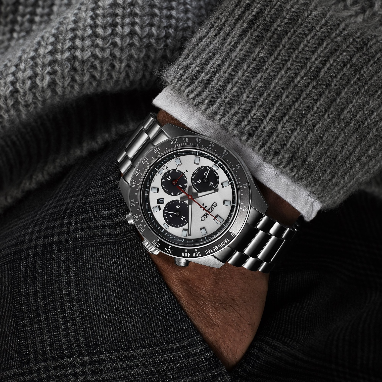 Seiko Prospex Speedtimer Solar Chronograph ‘Silver Go Large’ 41.5mm Men’s Watch SSC911P1