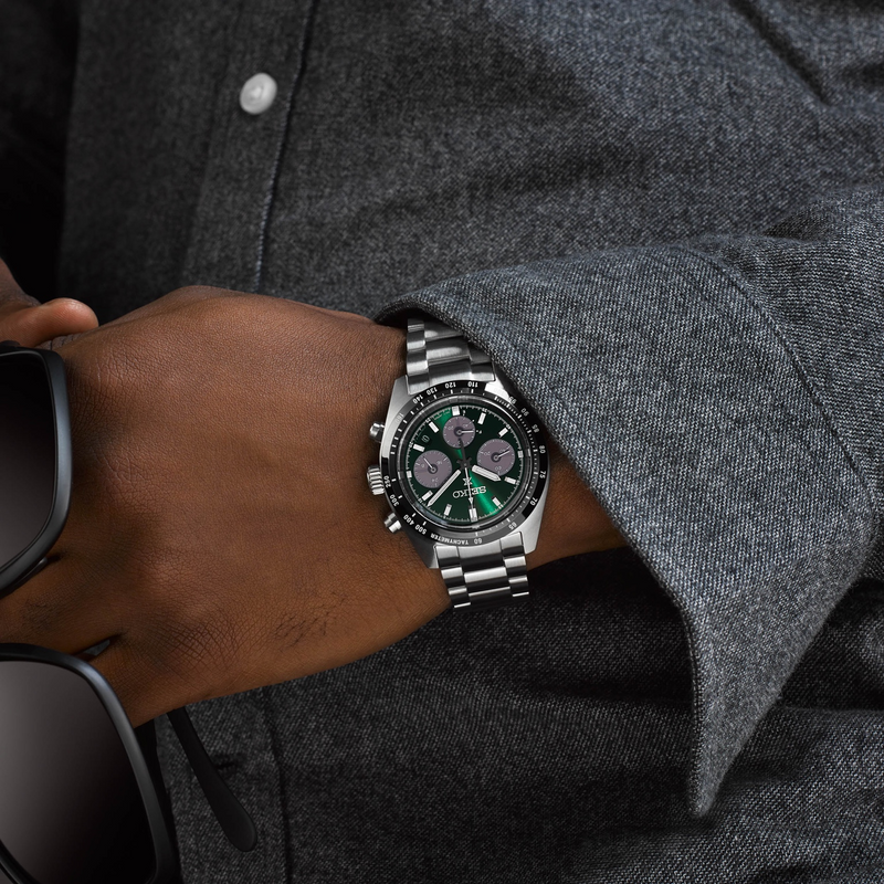 Seiko Prospex Speedtimer Solar Chronograph ‘Deep Green’ 39mm Men’s Watch SSC933P1