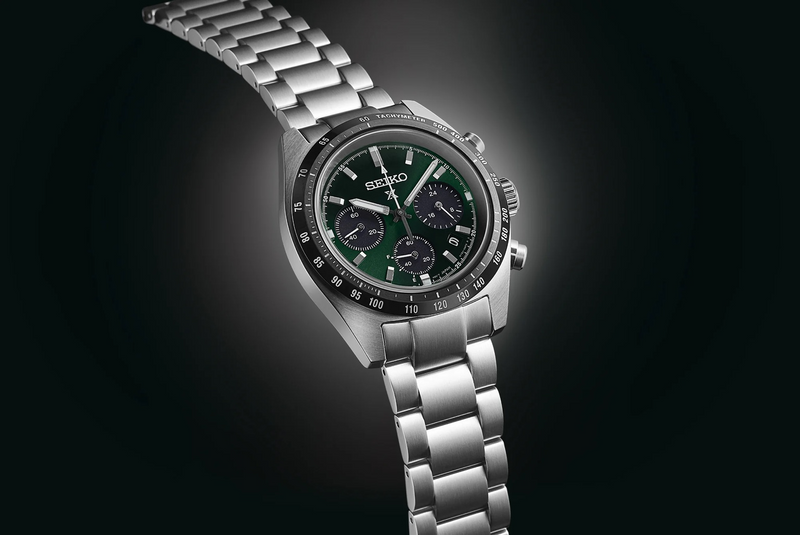 Seiko Prospex Speedtimer Solar Chronograph ‘Deep Green’ 39mm Men’s Watch SSC933P1
