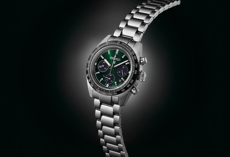 Seiko Prospex Speedtimer Solar Chronograph ‘Deep Green’ 39mm Men’s Watch SSC933P1