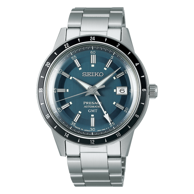 Seiko Presage Style 60s Road Trip GMT Petrol Blue Men’s 41mm Watch SSK009J1