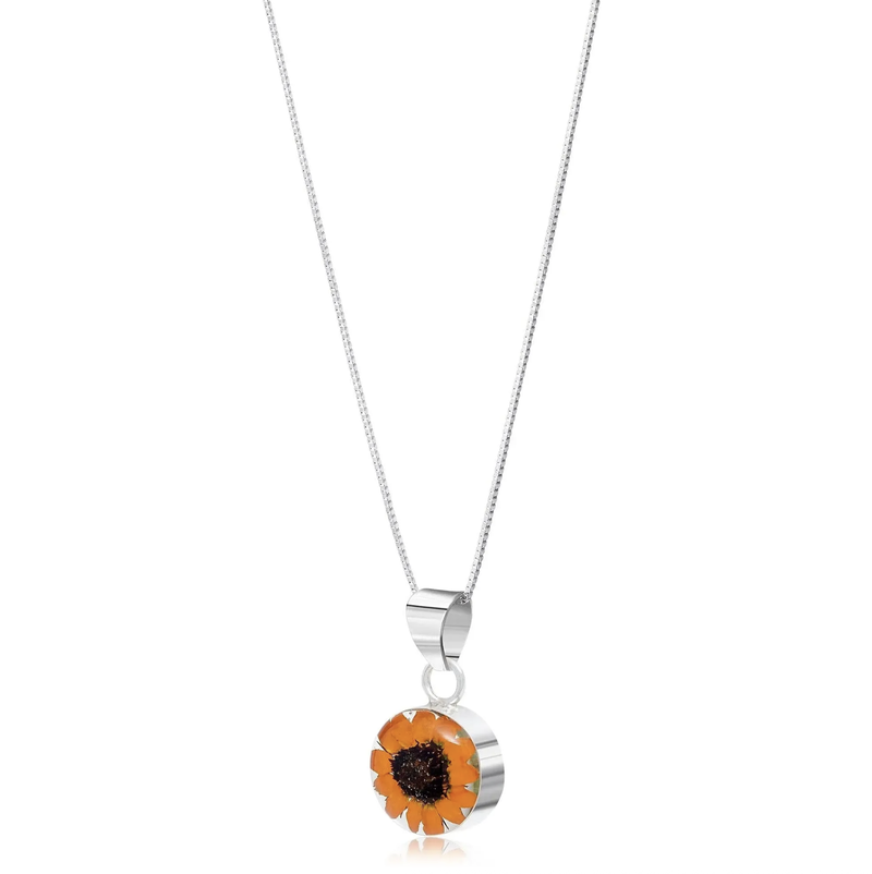Sterling Silver Sunflower Pendant