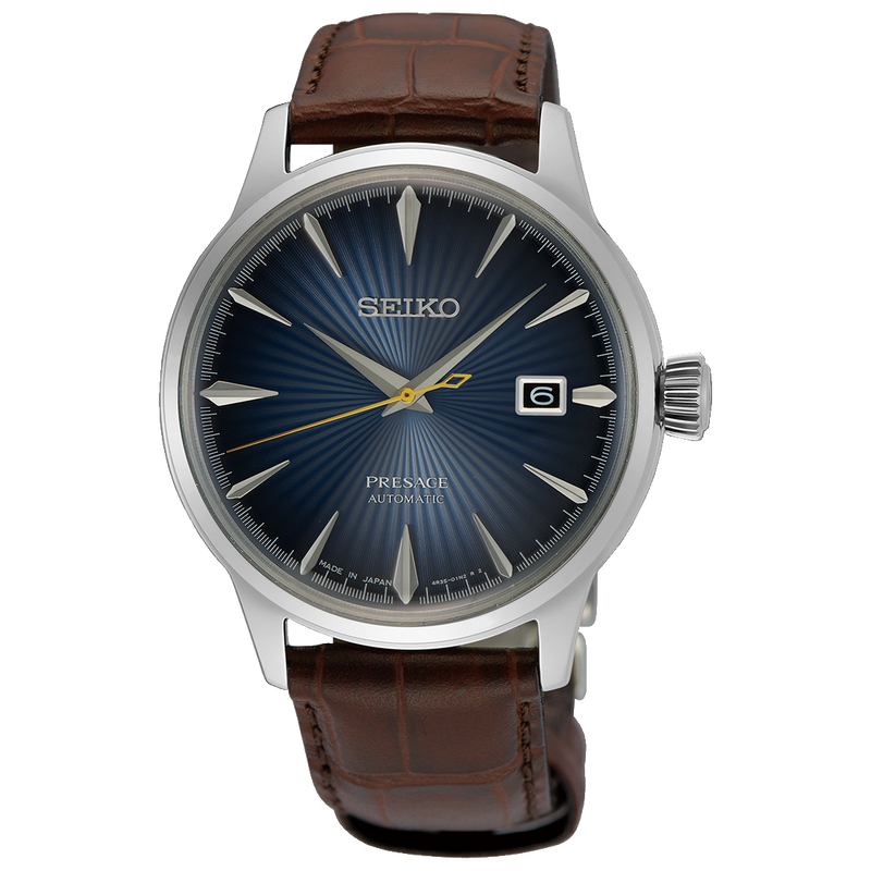 Seiko Presage Cocktail Time ‘Midnight Blue Moon’ Automatic Men’s 40.5mm Watch SRPK15J1