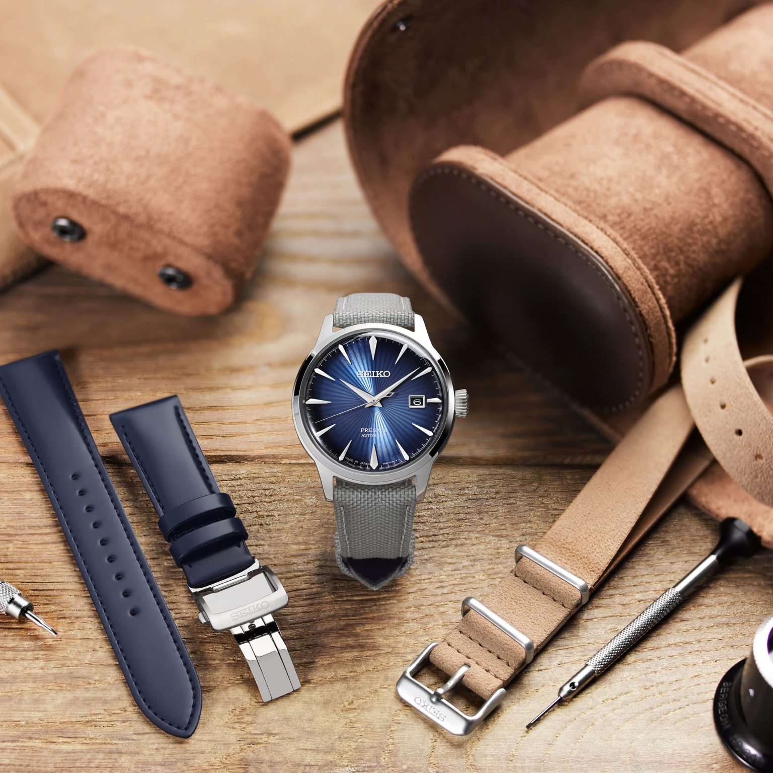 Seiko Presage Cocktail Time ‘Blue Moon’ Automatic Men’s 40mm Watch SRPB41J1