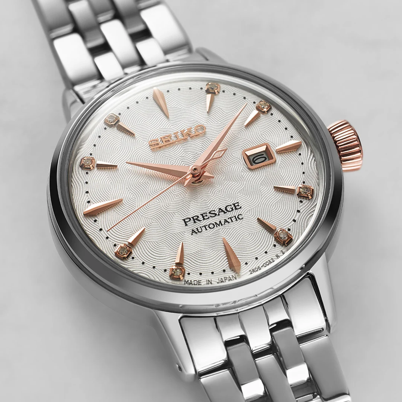 Seiko Presage Cocktail Time ‘Clover Club’ Diamond Ladies’ 30.3mm Twist Watch SRE009J1
