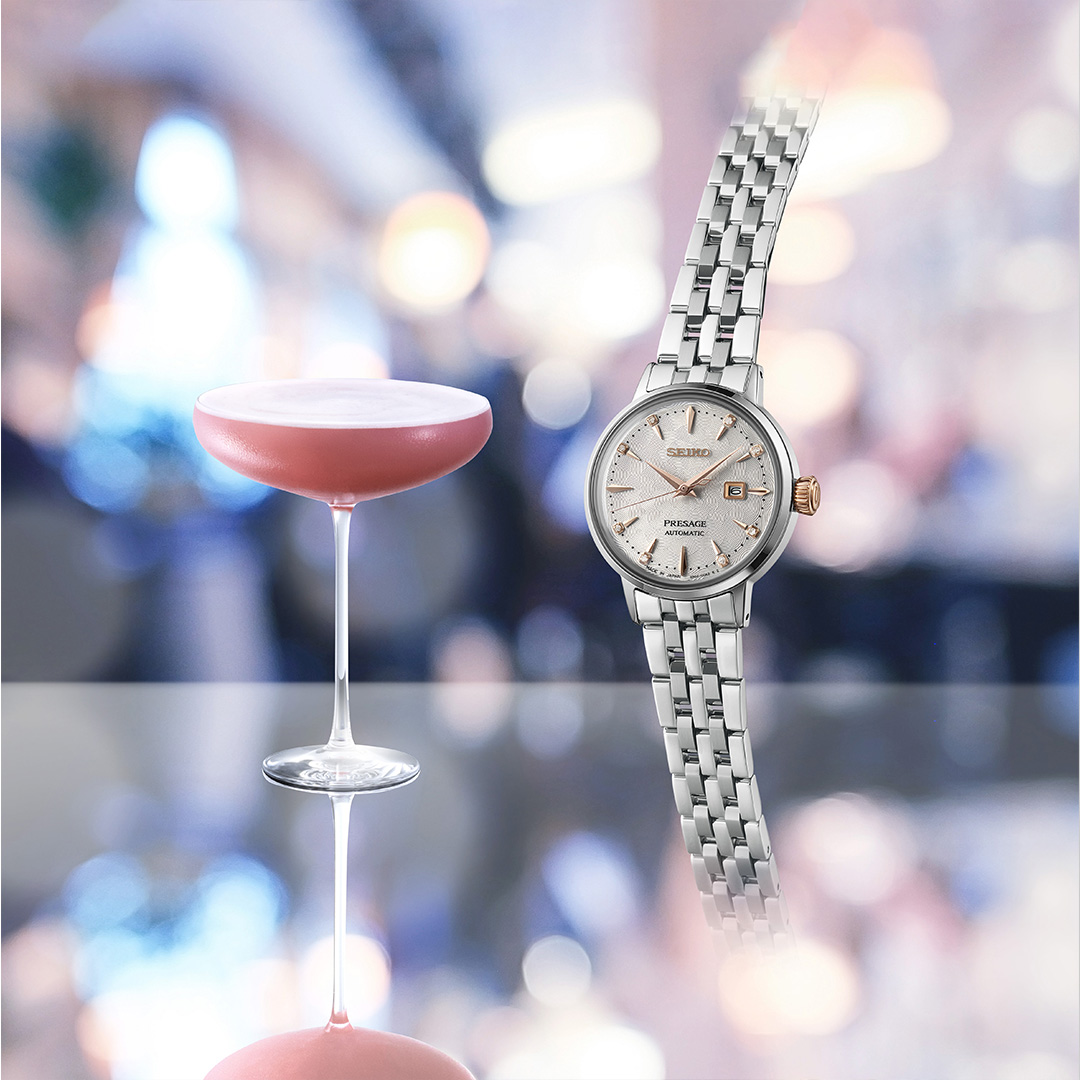Seiko Presage Cocktail Time ‘Clover Club’ Diamond Ladies’ 30.3mm Twist Watch SRE009J1