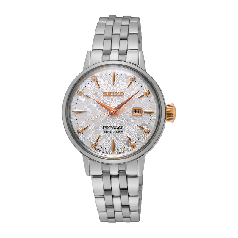 Seiko Presage Cocktail Time ‘Clover Club’ Diamond Ladies’ 30.3mm Twist Watch SRE009J1