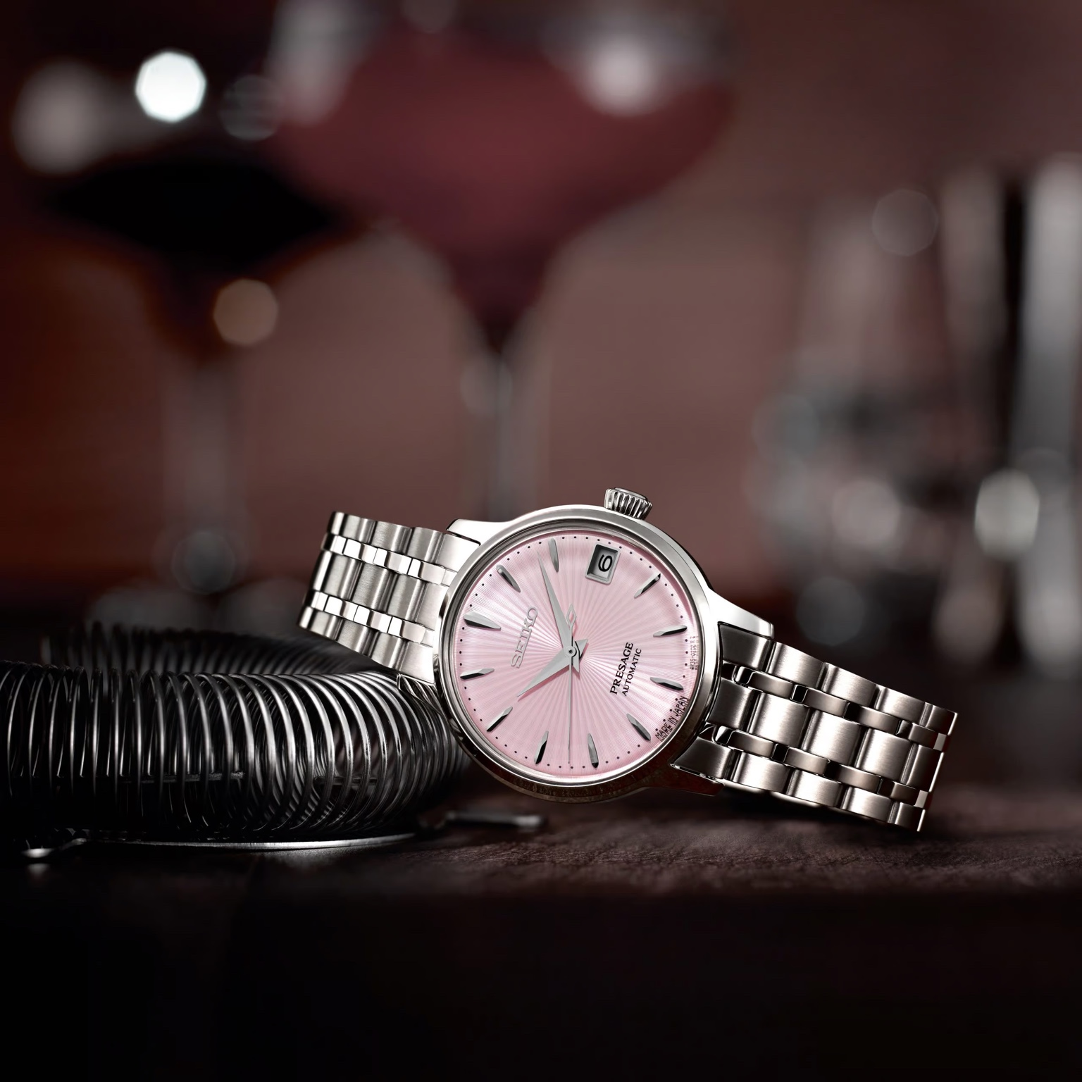 Seiko Presage Cocktail Time ‘White Lady’ Diamond Ladies’ 33mm Twist Watch SRP839J1
