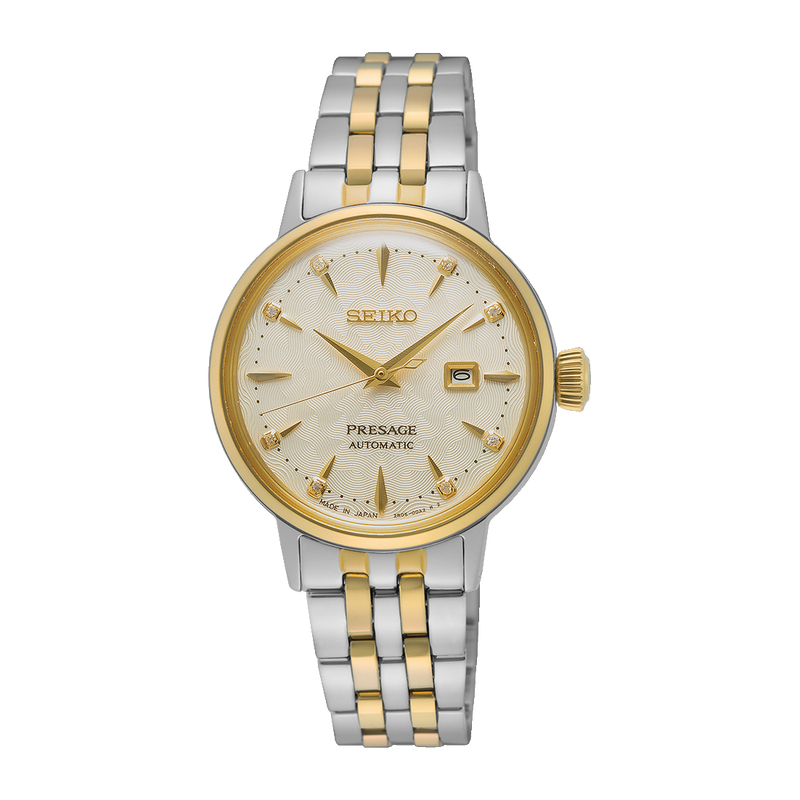 Seiko Presage Cocktail Time ‘White Lady’ Diamond Ladies’ 30mm Twist Watch SRE010J1