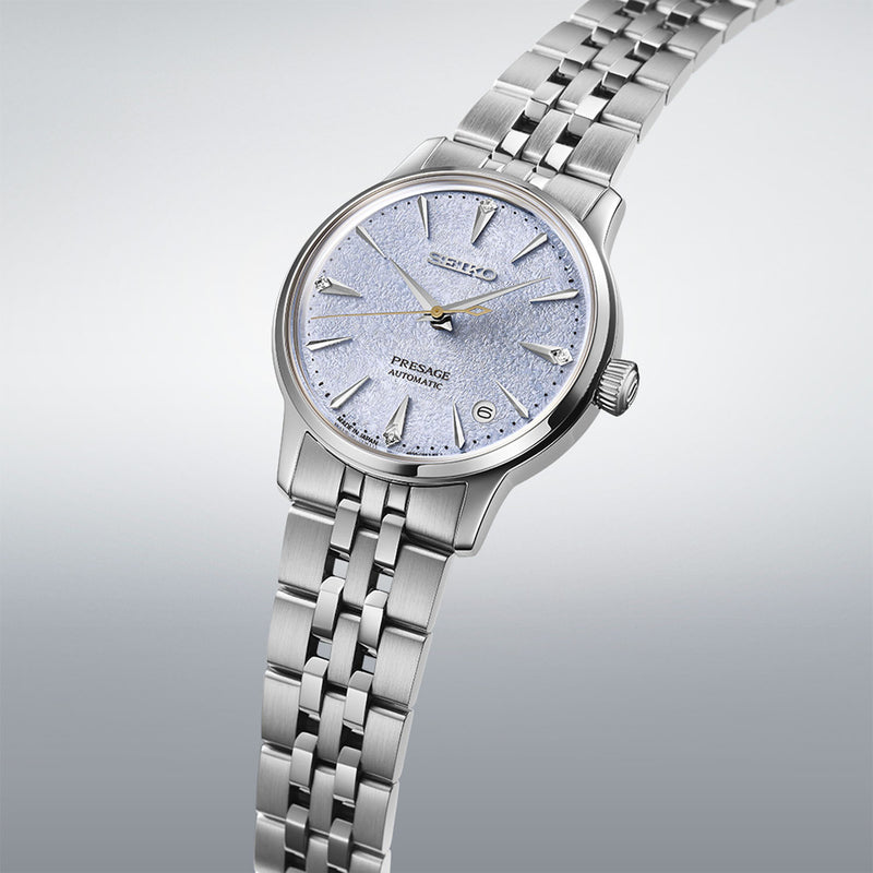 Seiko Presage Cocktail Time ‘Frozen Skydiving’ Diamond Ladies’ 34mm Watch SRPL61J1