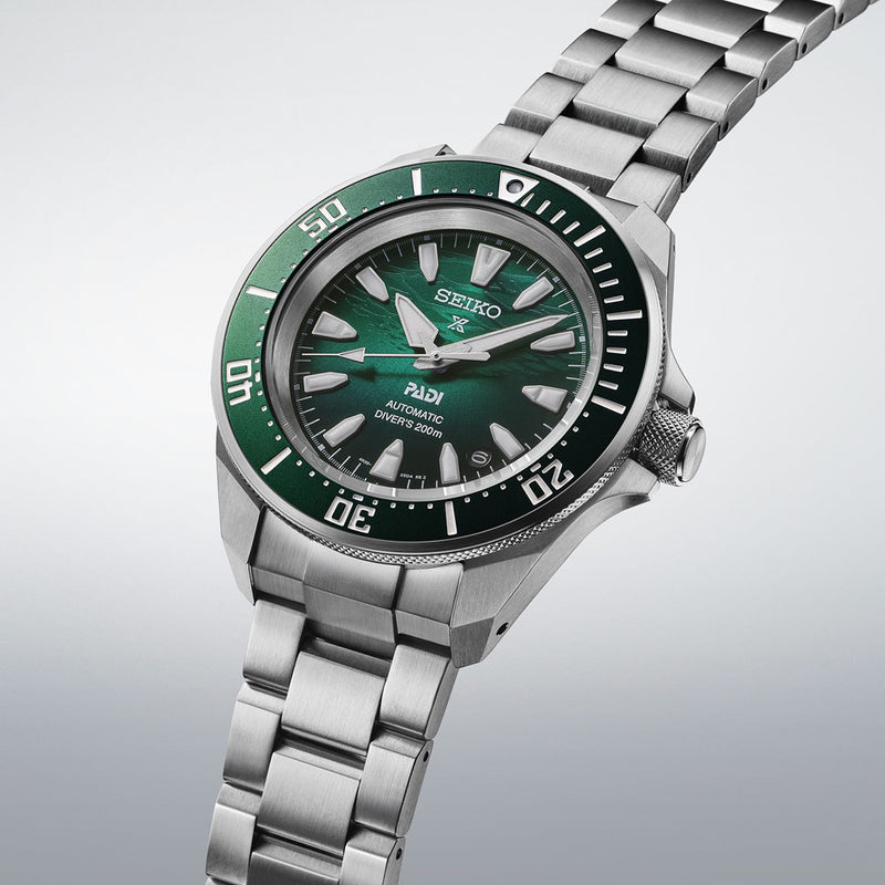 Seiko Prospex PADI 60th Anniversary 4R Compact Mechanical Diver’s ‘Underwater Green’ 42mm Watch SRPL53K1