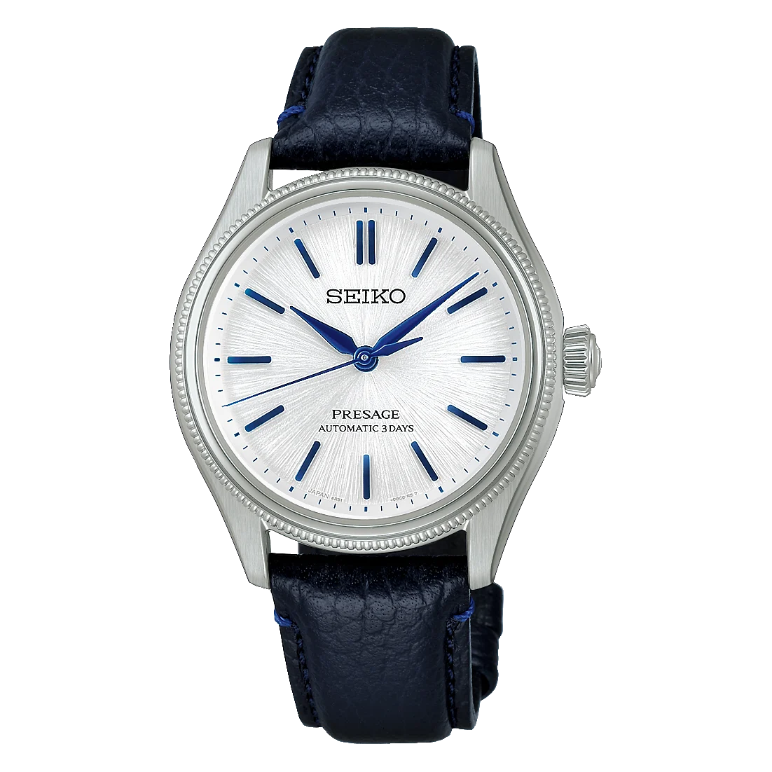 Seiko 145th Anniversary Limited Edition Presage Classic Silver Blue Watch HCC004J1