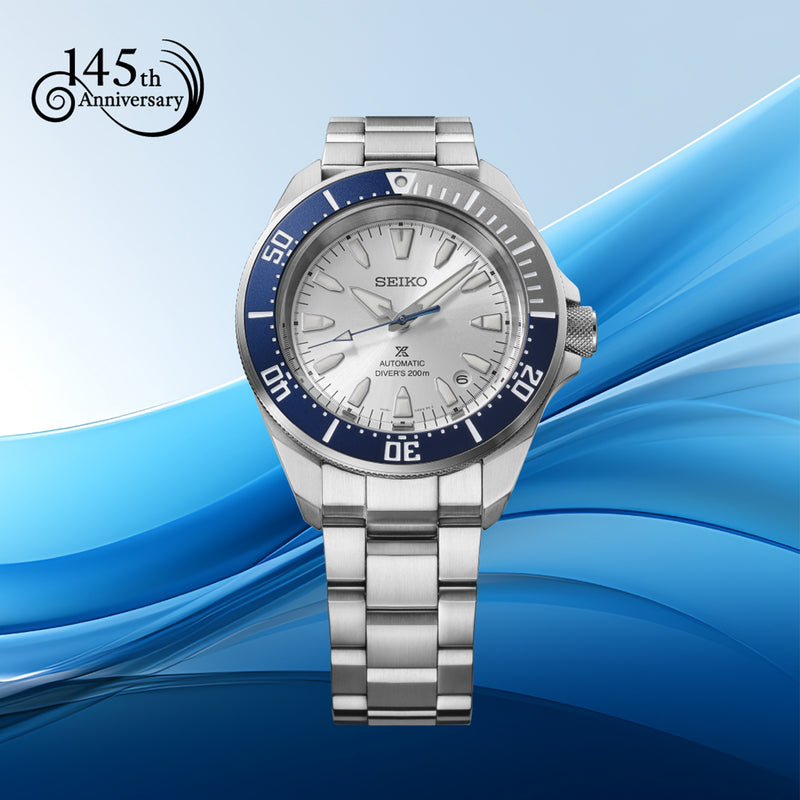 Seiko 145th Anniversary Limited Edition Prospex Diver’s “Samurai” Mechanical Silvertone Watch HBB001K1